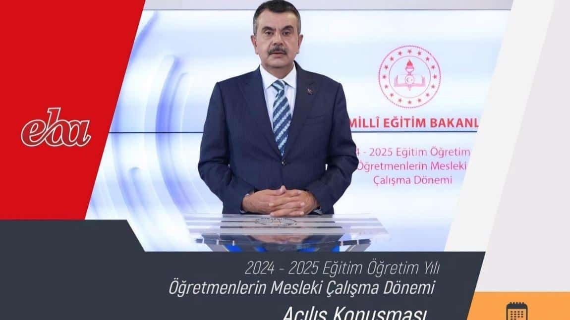 Bakan Yufuf TEKİN  Ögretmenlerimizin Mesleki Çalışmaları Kapsamında 2 Eylül saat:10:00 da Konuşma Yapacaktır.